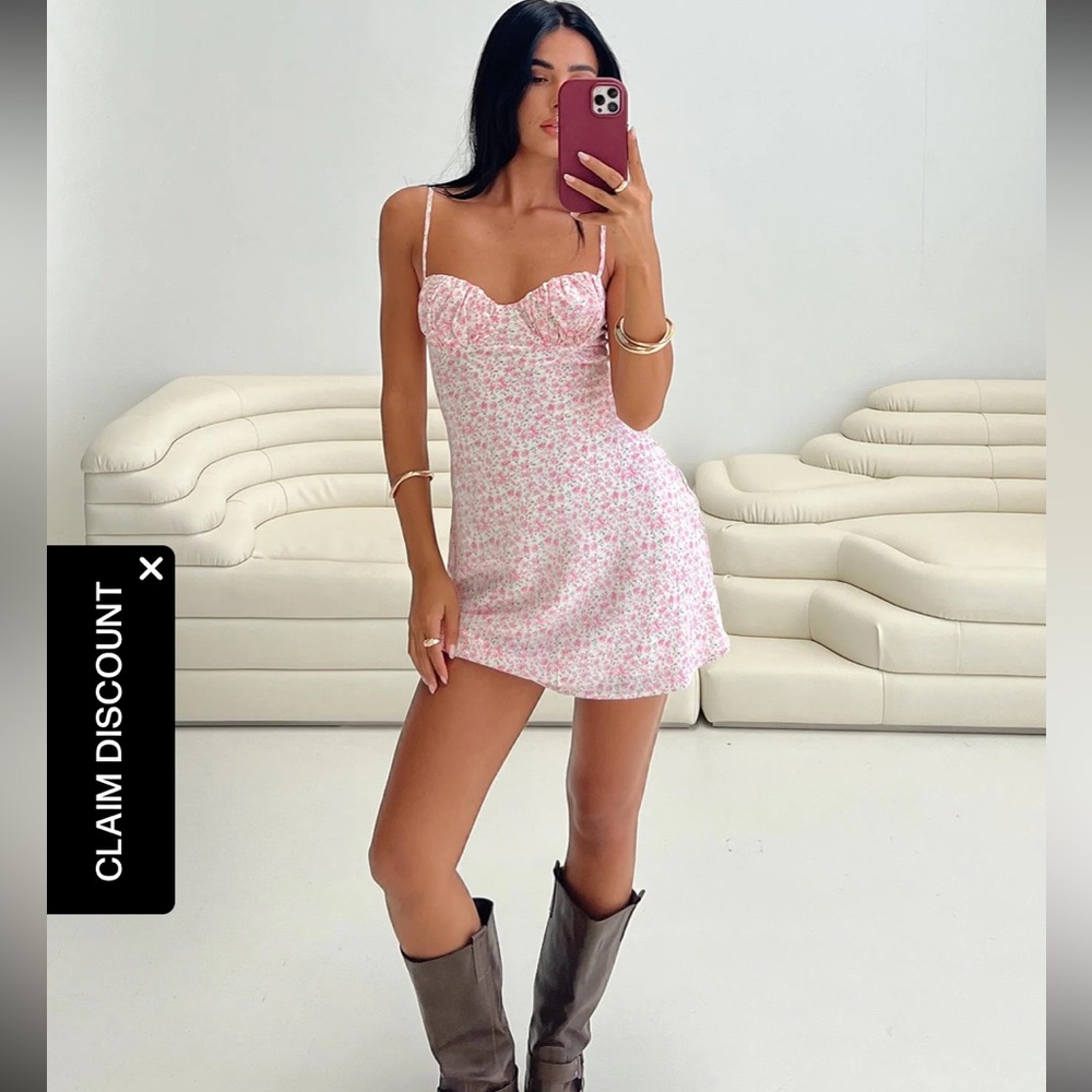 Princess Polly Pink Floral Mini Dress
